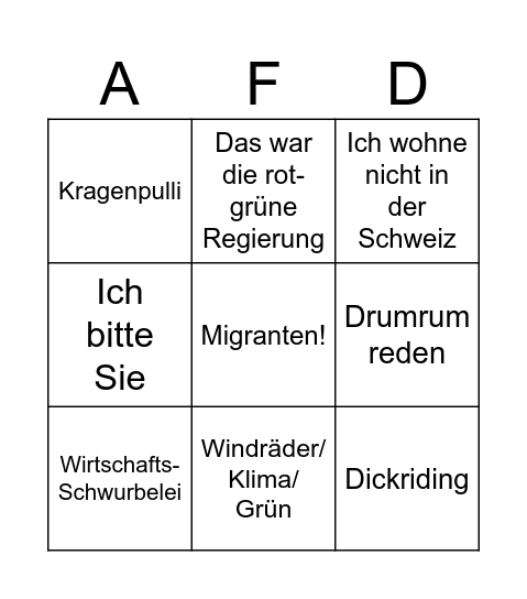 Lügen-Lille Bingo Card