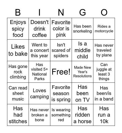 Find a coworker who... Bingo Card