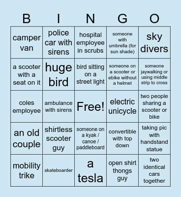 Window Bingo Card