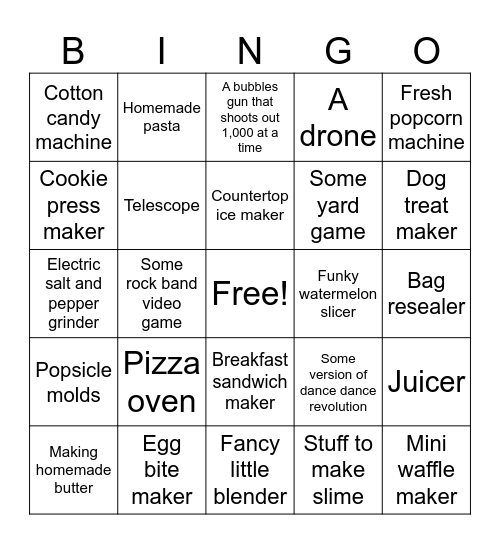Bipolar Bingo Card