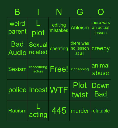 Tomorrow's Teachings Bingo Card
