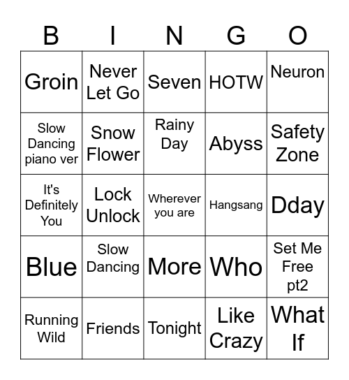 Taebear__7 Bingo Card