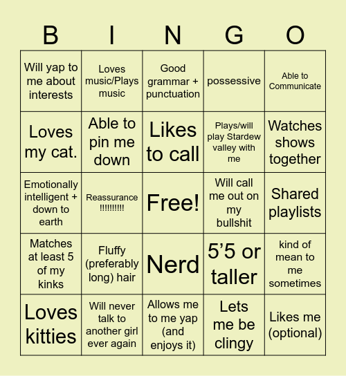 @curiouskitty666’s type Bingo Card