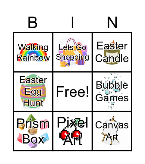 Spring School Bingo Card