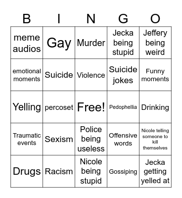 Class of 09 (Flip side) Bingo Card