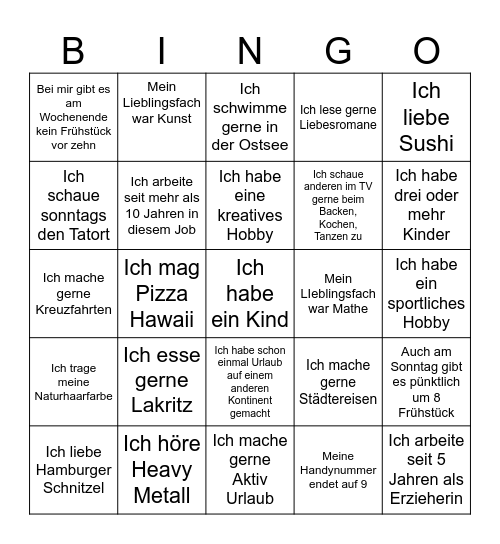 Bingo Card