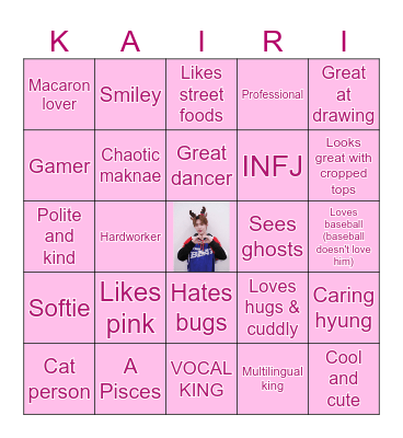 KAIRI BINGO CARD Bingo Card