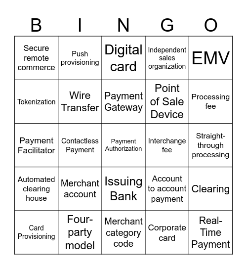 Team Social BINGO Card