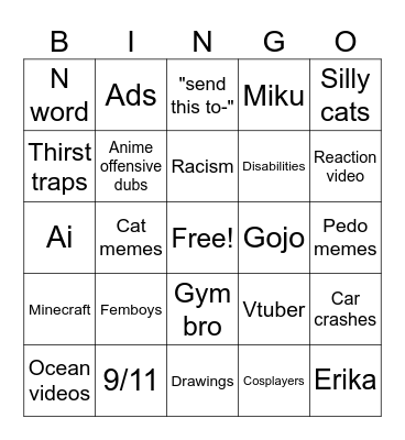Ig reels bingo Card