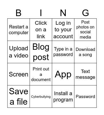 6,6 Bingo Card