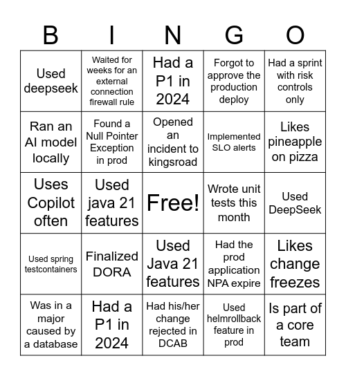 EL and OL Bingo Card Bingo Card