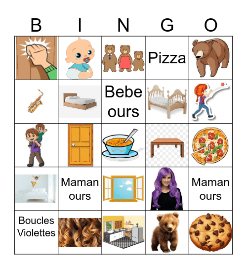 Boucles Violettes Bingo Card