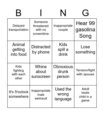 Mexico Bingo Card