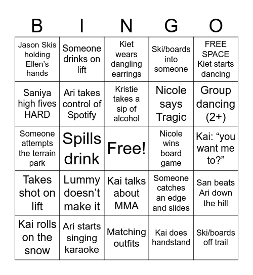 SARDUC BINGO 2 Bingo Card
