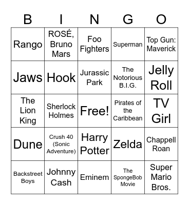 Game Day! Bingo Card