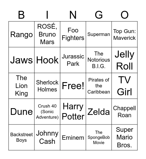 Game Day! Bingo Card