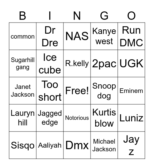 OLD SCHOOL BINGO Card