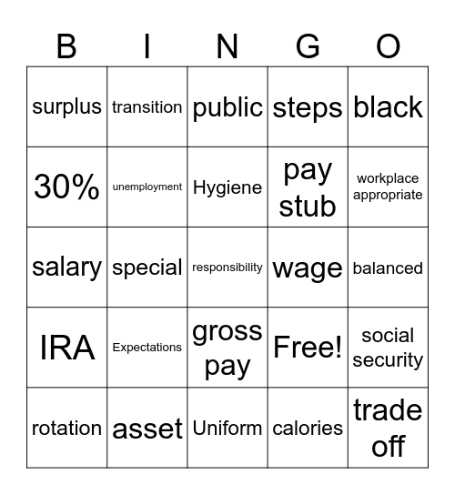 Fri-YaY Bingo Card