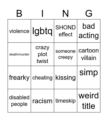 tt bingo Card