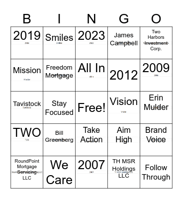 RoundPoint Trivia BINGO Card