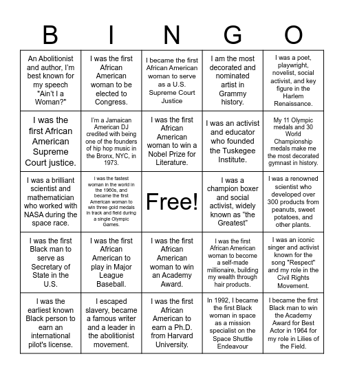 Bingo Card