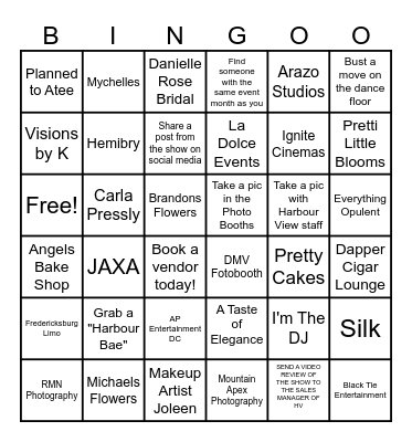 Harbour View Bingo Card
