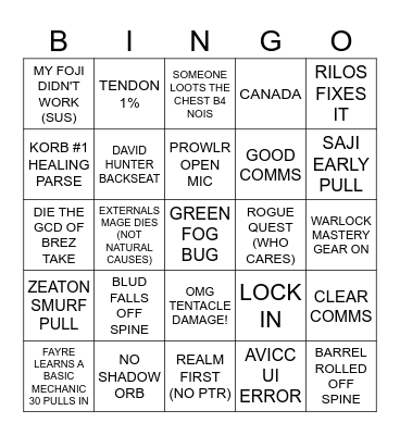 CB PROG BINGO Card