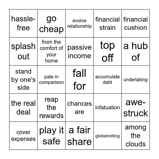 February review Bingo Card