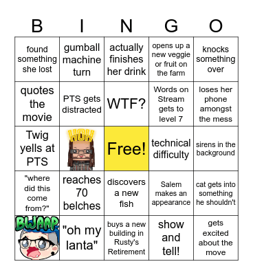 PTS is Moving Yet Again BINGO Card