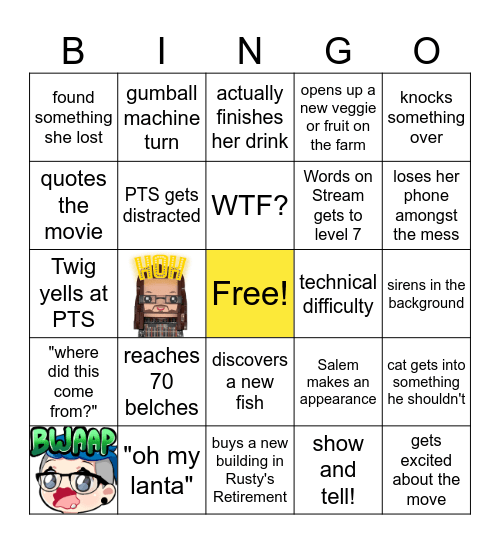 PTS is Moving Yet Again BINGO Card