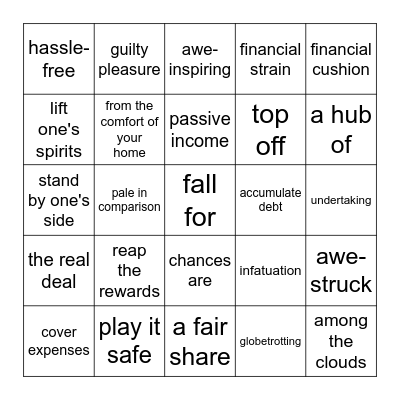 February review Bingo Card