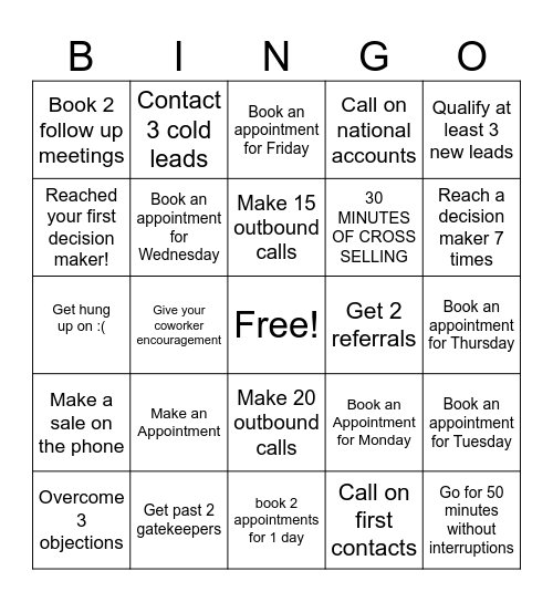 Cintas Phone Block Bingo Card