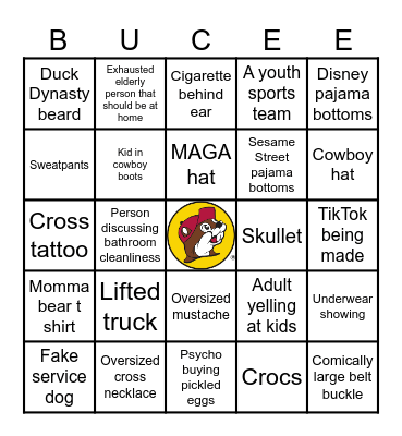 UNCLE BABY BUC-EE'S BIRTHDAY BINGO BONANZA Bingo Card