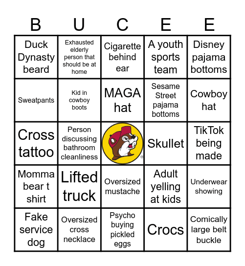 UNCLE BABY BUC-EE'S BIRTHDAY BINGO BONANZA Bingo Card