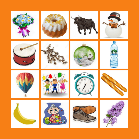 głoska [b] N (1) Bingo Card