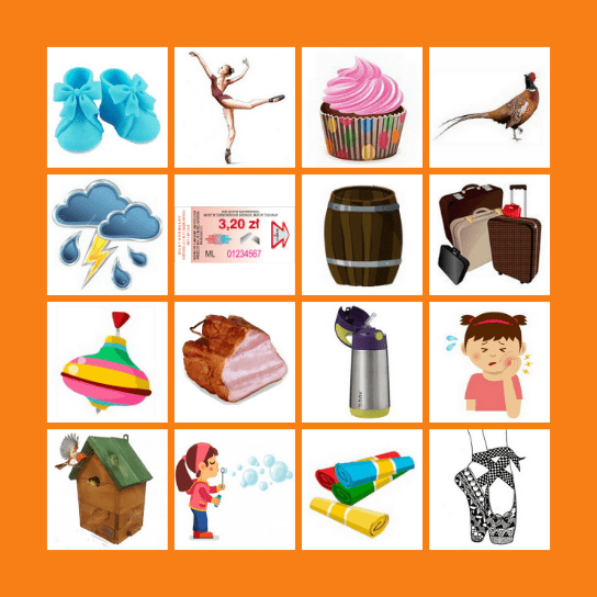 głoska [b] N (2) Bingo Card