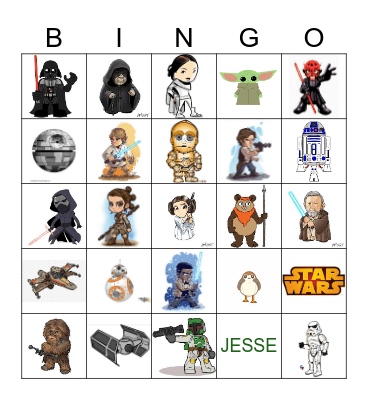 Star Wars Bingo Card