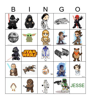 Star Wars Bingo Card