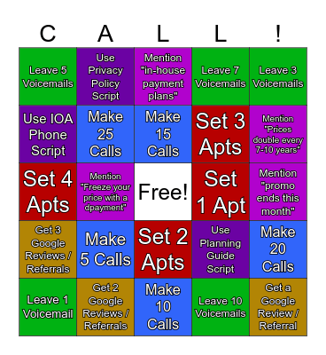 CALL DAY BINGO Card