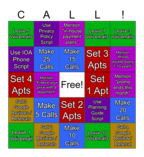CALL DAY BINGO Card