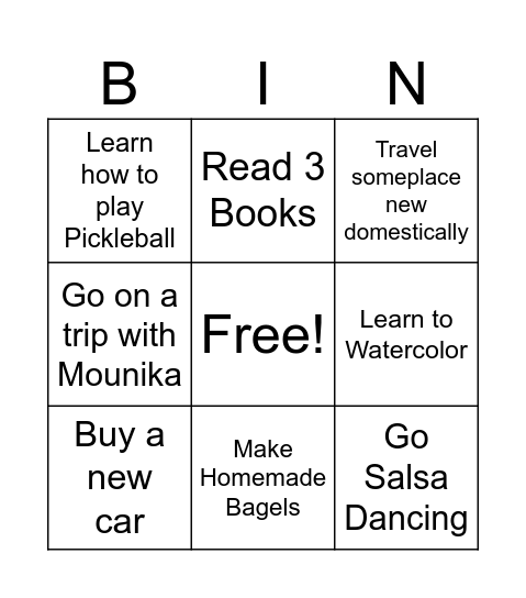 Rabia's 2025 Bingo Card