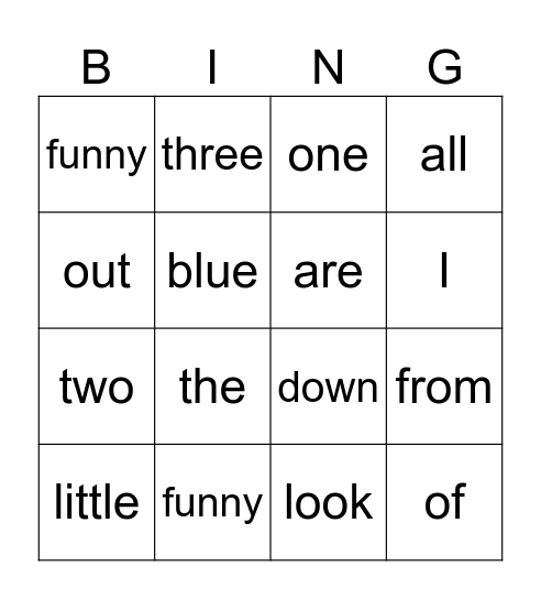 Skills Unit 8 Bingo Card