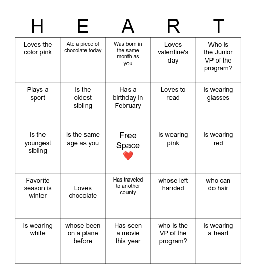 GALENTINE'S DAY BINGO ❤️ Bingo Card