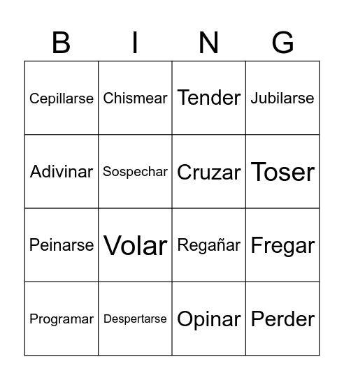 Bingo Bongo! Bingo Card