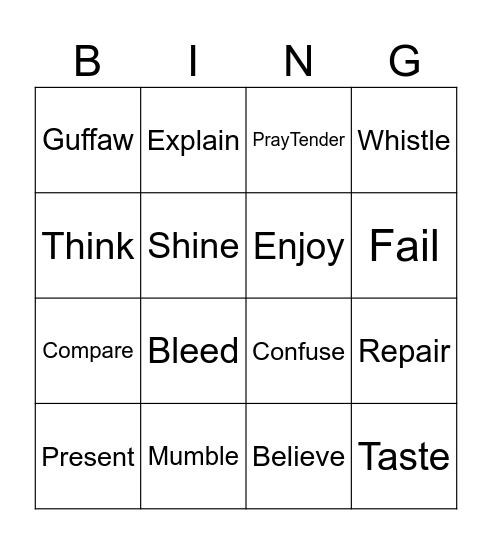 Bingo Bongo! Bingo Card