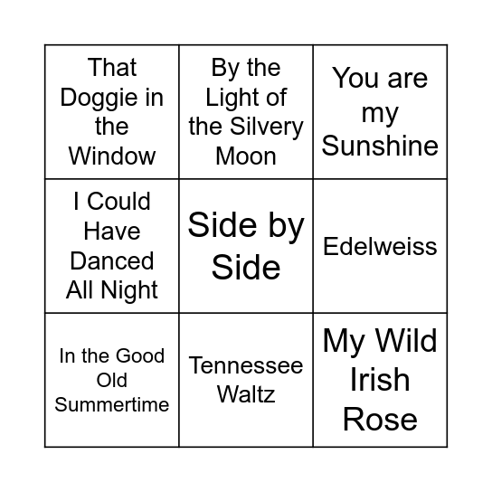 Singo Bingo Card