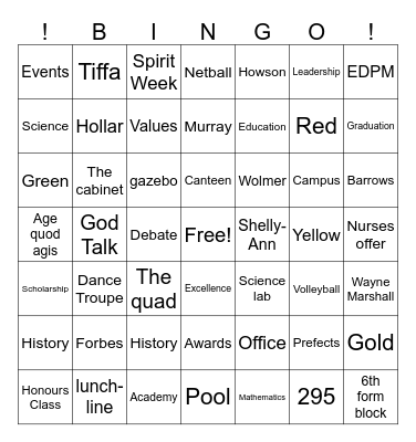 STAFF APPRECIATION DAY Bingo Card