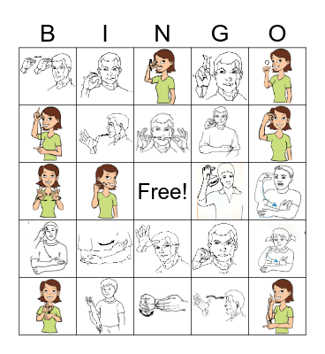Family Bingo ASL Bingo Card