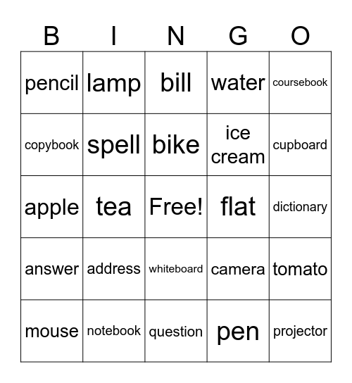 Welcome Bingo Card