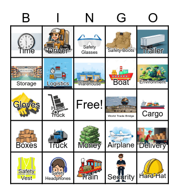 Logistics Bingo Card